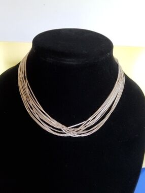 Vintage lot silvertone necklace lot 11 pieces.